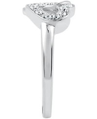 Diamond Double Heart Ring Sterling Silver (1/10 ct. t.w.)