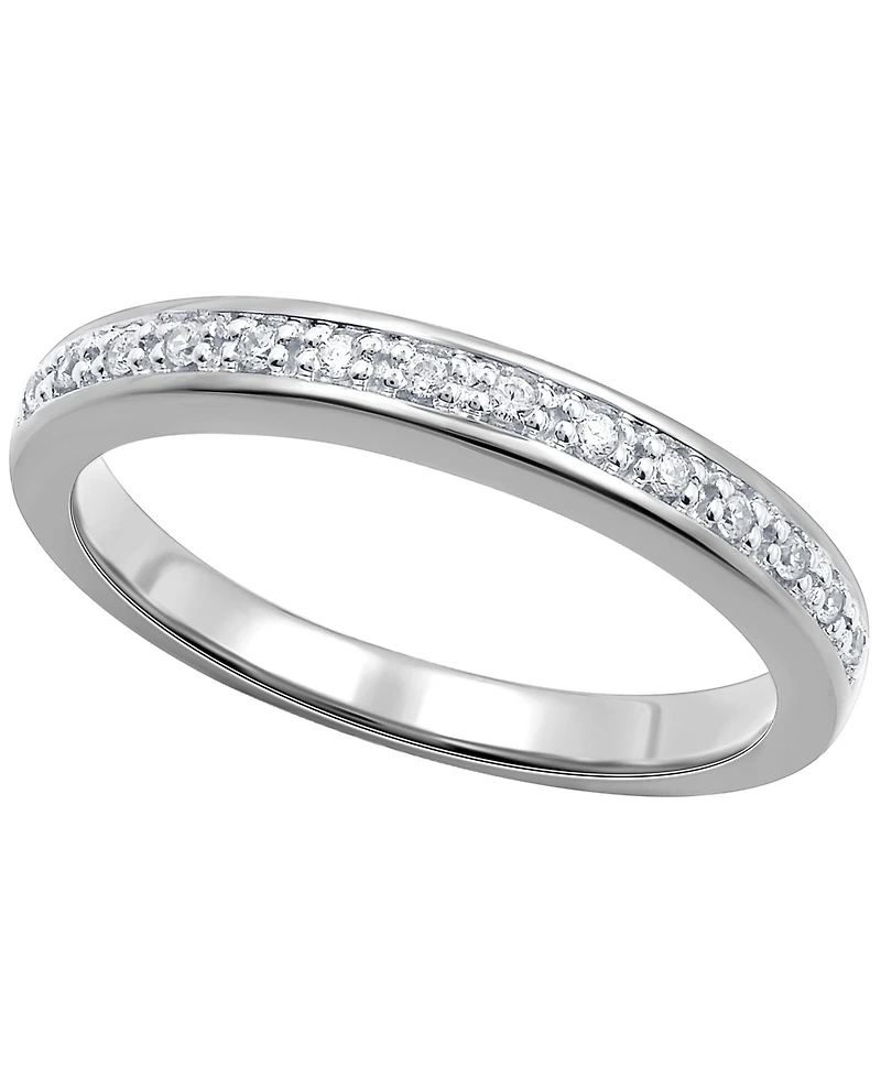 Diamond Band Ring (1/10 ct. t.w.) Sterling Silver