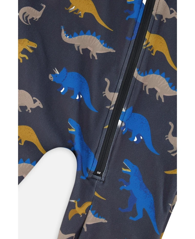 Deux par Baby Boy (6M- 24M) One Piece Thermal Underwear Dinosaur Print