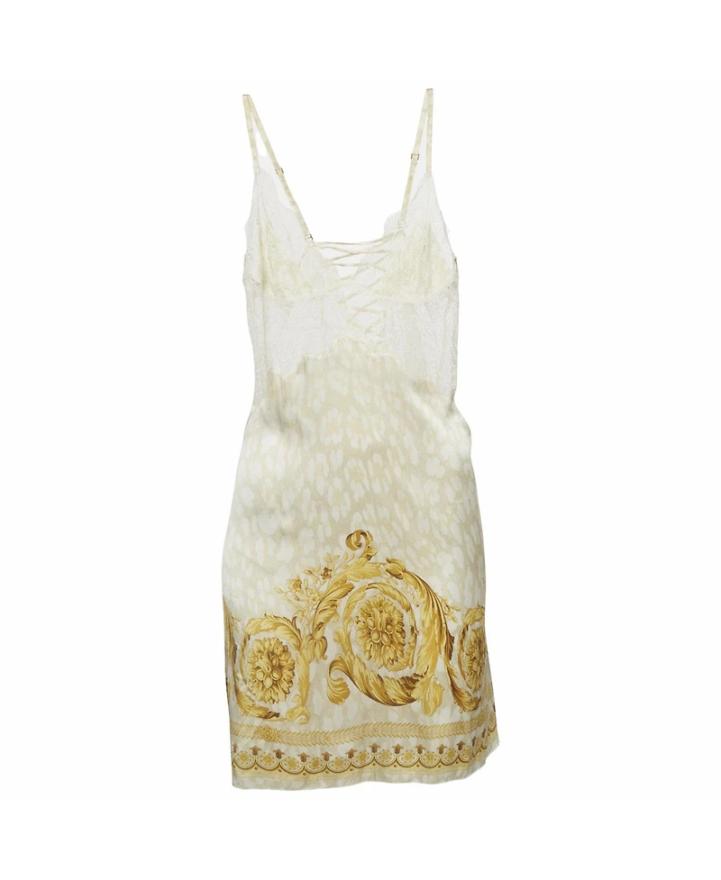 Pre-Owned Versace Women's Baroque Silk Lace Trim Camisole