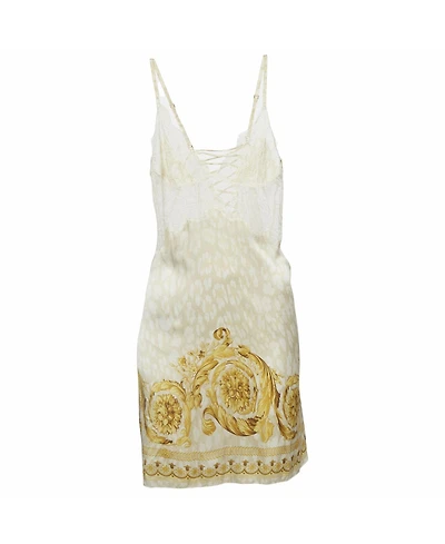 Pre-Owned Versace Women's Baroque Silk Lace Trim Camisole