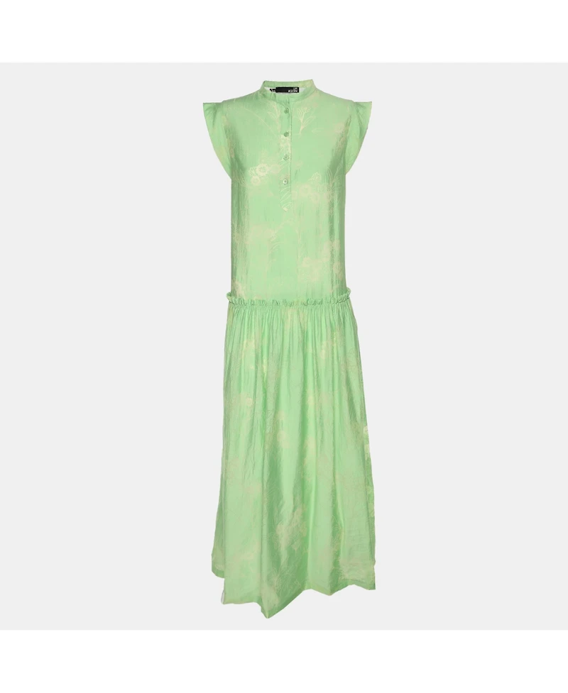 Pre-Owned Love Moschino Women's Printed Chiffon Sleeveless Maxi Dress