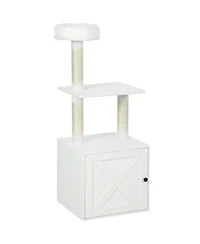 Ruie Cat Tree with Litter Box Enclosure Scratching Posts and Bed