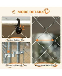 Ruie Outdoor Dog Kennel Dog Run with Waterproof Canopy Roof