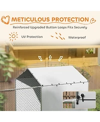 Ruie Galvanized Chain Link Outdoor Dog Kennel with Waterproof Cover