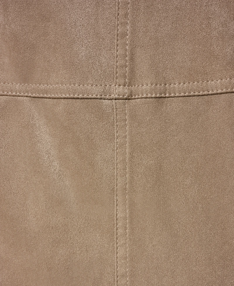 Sleeveless Suede Sheath Dress
