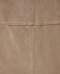 Sleeveless Suede Sheath Dress