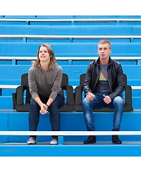 1PC Stadium Seat for Bleachers with Back Support 6 Reclining Positions Padded Cushion