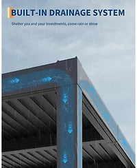 gaomon Louvered Pergola - 12 x 20 All-Aluminum Outdoor Pergolas with Adjustable Louvered Roof, Integrated Drainage System, Outdoor Gazebo