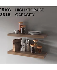 Fm Furniture Set of 2 Iva Floating Shelf in Melamine