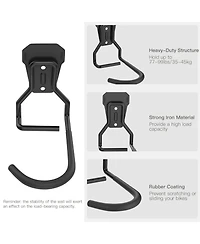 Xdovet Bike Wall Mount Fixed Hook Heavy Duty Vertical Stand Hanger Brackets 4 Pack