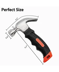Xdovet Mini Claw Hammer Soft Rubber Stubby Camping Household Tool