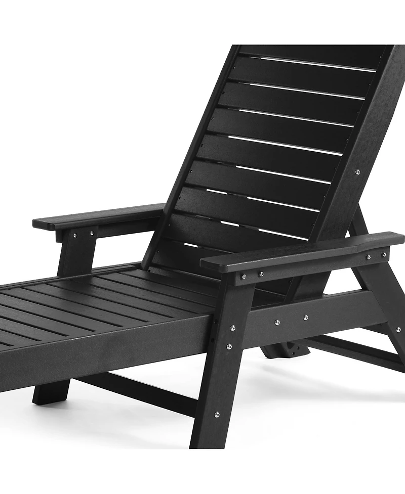 WestinTrends Adirondack Outdoor Chaise Lounge for Patio Garden Poolside (Set of 2)