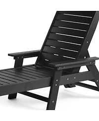 WestinTrends Adirondack Outdoor Chaise Lounge for Patio Garden Poolside (Set of 2)
