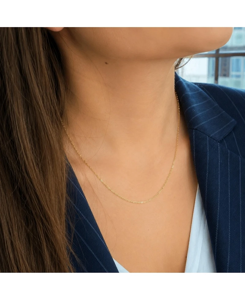 Spero London Rectangular Link Chain Sterling Silver Necklace