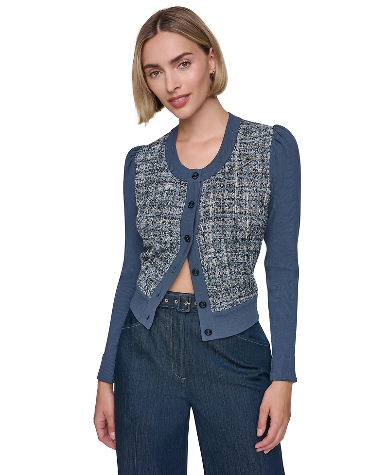 Sonia Rykiel Women's Crewneck Six-Button-Front Ribbed Jacket