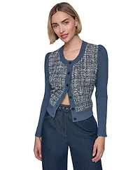 Sonia Rykiel Women's Crewneck Six-Button-Front Ribbed Jacket