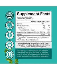 Magnesium Gummies, Relaxing Magnesium Citrate Gummies for Muscle Function and Relaxation Support, Nature's Craft, 90ct