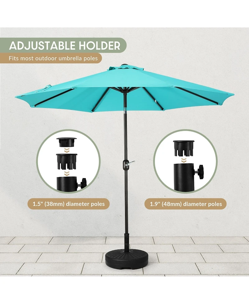 20" Fillable Round Plastic Free Standing Market Umbrella Base