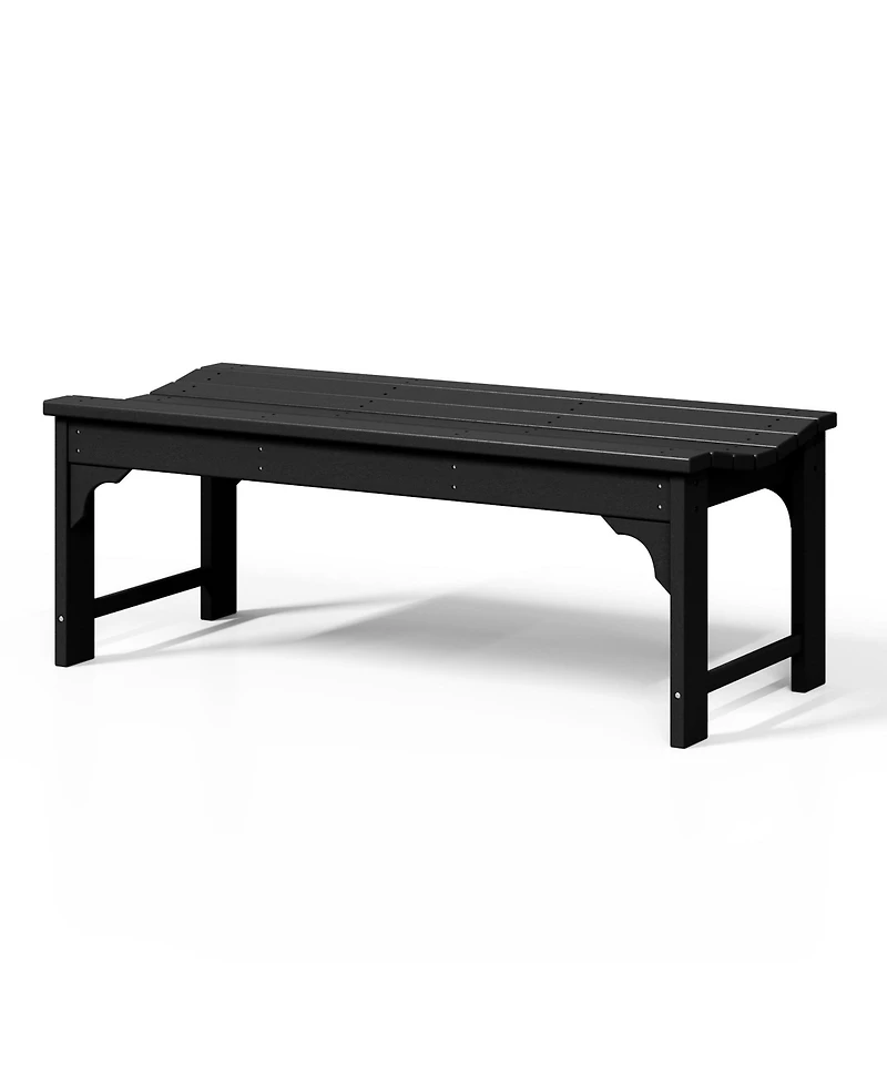 WestinTrends Backless All-Weather Outdoor Bench for Patio Garden