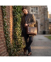 Aaron Leather Goods Leather Messenger Bag