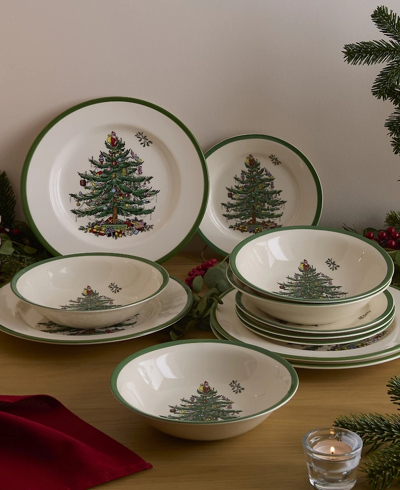 Spode Christmas Tree 12-Piece Dinnerware Set, Macys Exclusive
