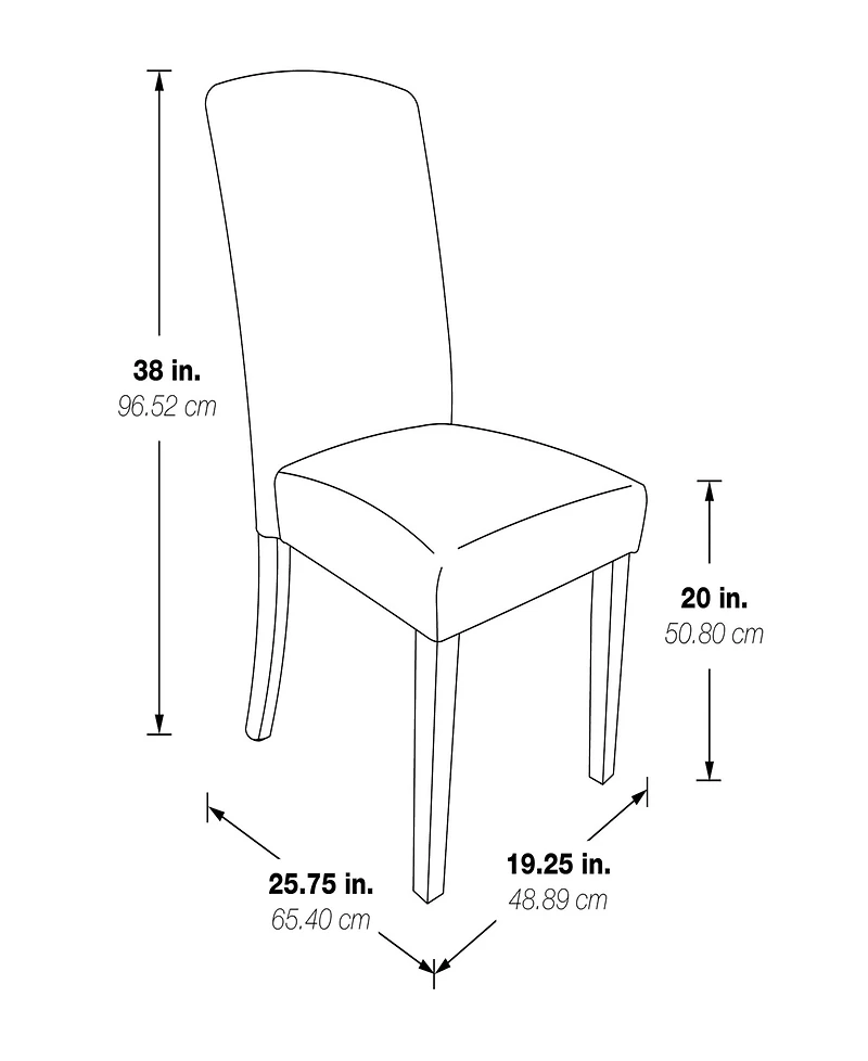 Osp Home Furnishings 38" 2-Piece Upholstery Everly Dining Chair