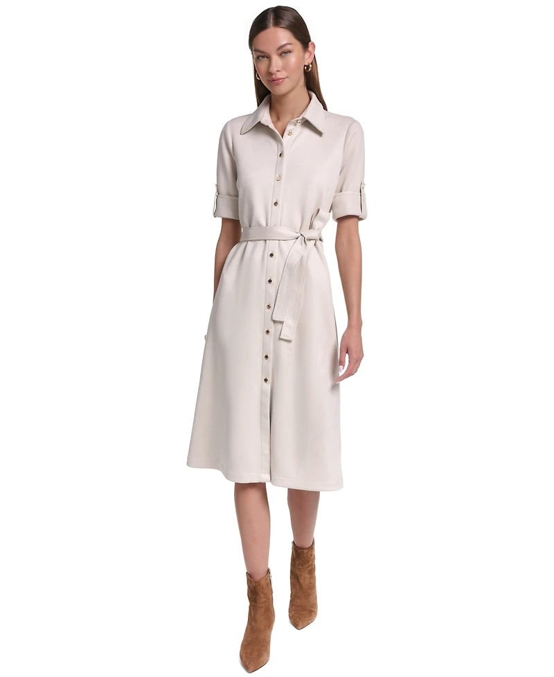 Halston Women's Belted Midi Dress
