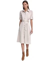Halston Women's Belted Midi Dress