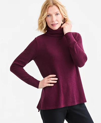 Style & Co Women's Long-Sleeve Thermal Turtleneck Top, Macy's Exclusive