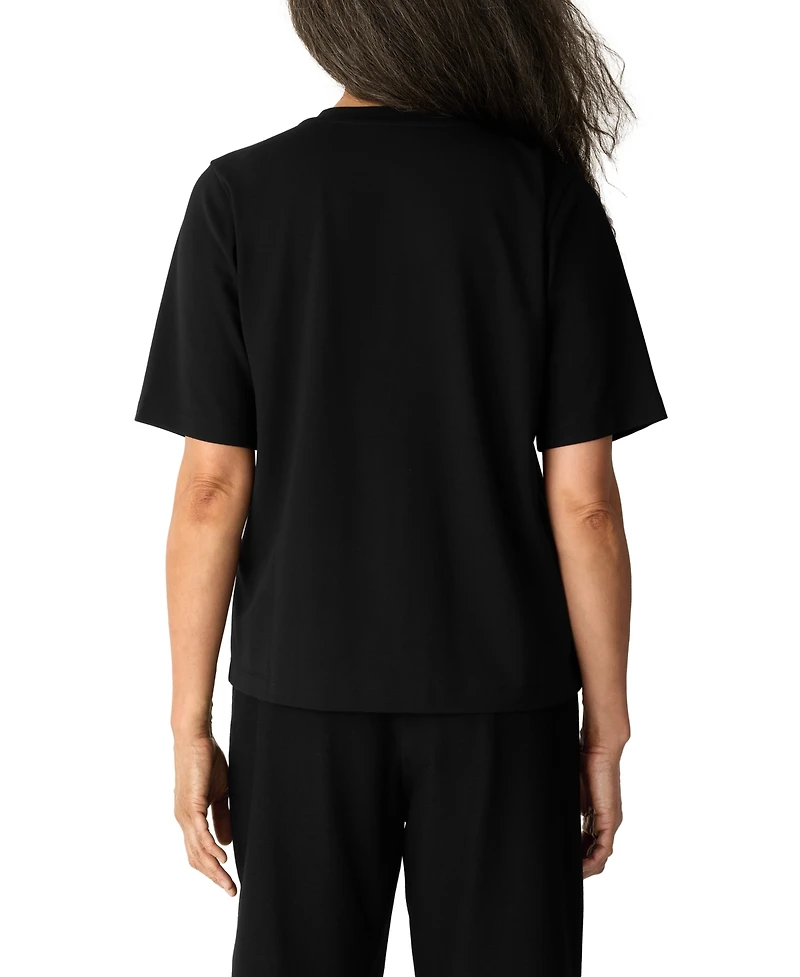Eileen Fisher Women's Extra-Fine Ponte Short-Sleeve T-Shirt