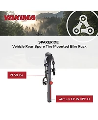 Yakima SpareRide Vehicle Rear Spare Tire Mounted 2 Bike Bicycle Rack, Gray/Black