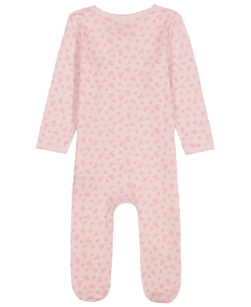 Tommy Hilfiger Baby Girls' Long-Sleeve Footed Coverall