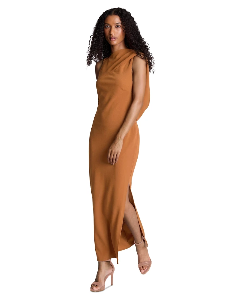 Kenneth Cole Women's Drape Cowl Neck Back Maxi Dress