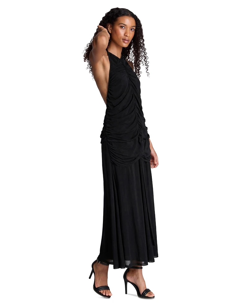 Kenneth Cole Women's Ruched Halter Neck Dress