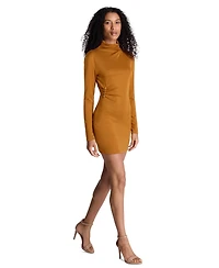 Kenneth Cole Women's Long-Sleeve Cowl Neck Mini Dress