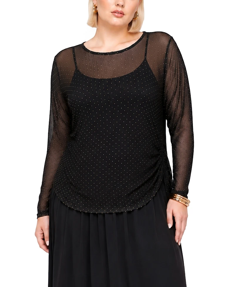 Coin 1804 Plus Foil Drop Long-Sleeve Top