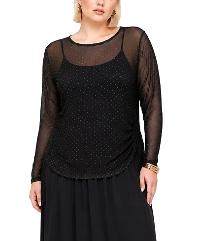 Coin 1804 Plus Foil Drop Long-Sleeve Top