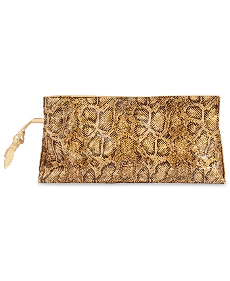 Sam Edelman Poppy Oversized Medium Leather Clutch Handbag