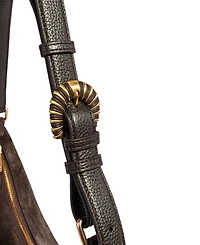 Sam Edelman Charli Woven Crescent Medium Leather Shoulder Handbag
