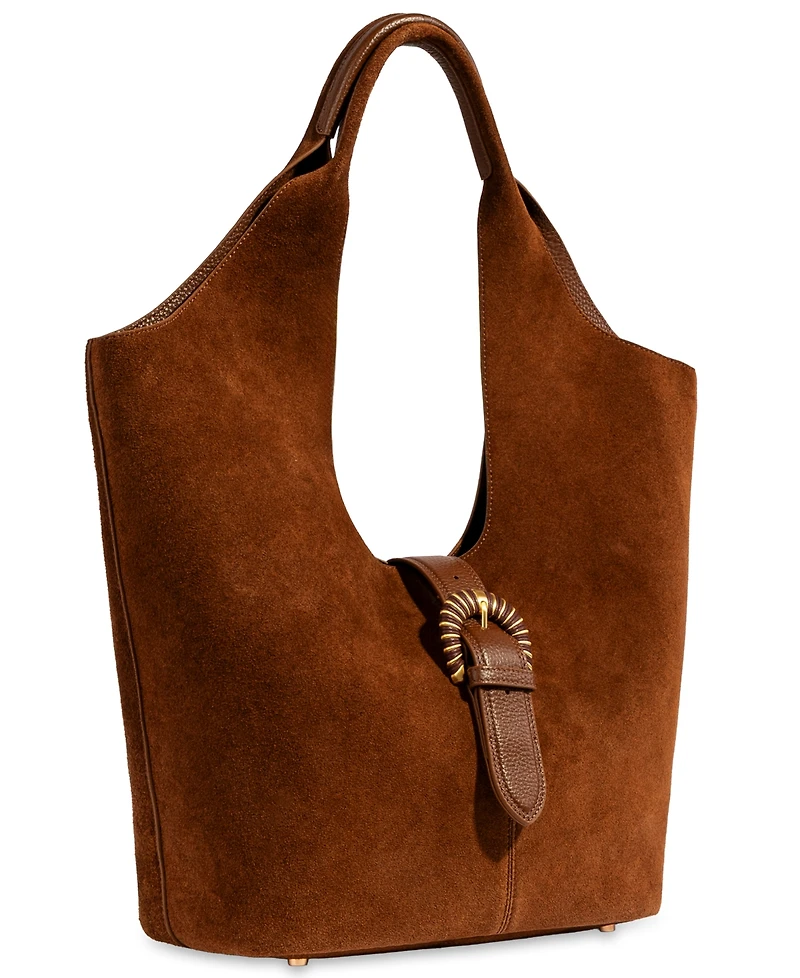 Sam Edelman Lucy Genuine Leather Buckle Extra-Large Tote Handbag