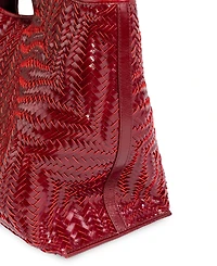 Sam Edelman Charli Woven Extra-Large Leather Tote Handbag