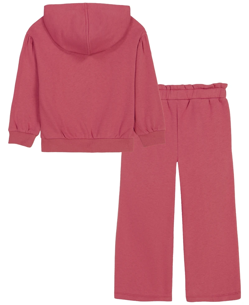Tommy Hilfiger Girls' 2T-6X Long-Sleeve Hoodie and Pants, 2-Piece Set
