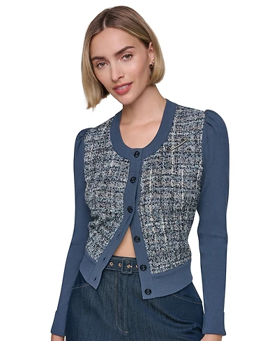 Sonia Rykiel Women's Crewneck Six-Button-Front Ribbed Jacket