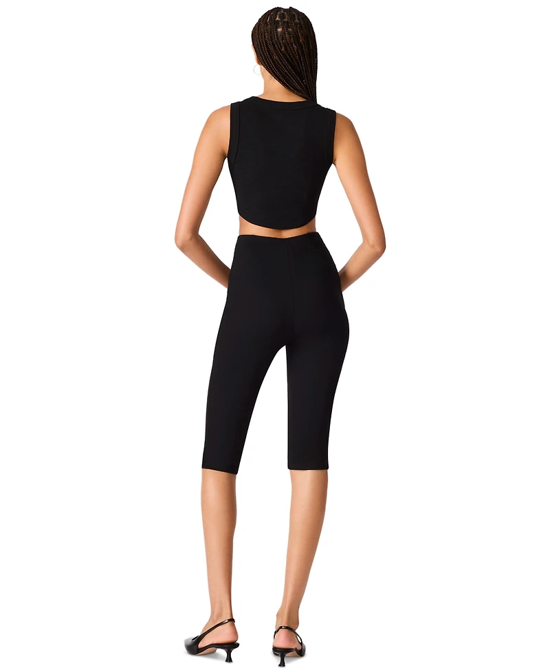 Steve Madden Women's High-Rise Teri Knit Capris