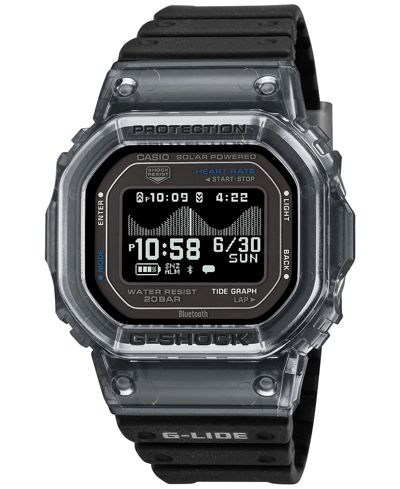 G-Shock Men's Japanese Quartz Black Soft Urethane Watch, 51.1mm