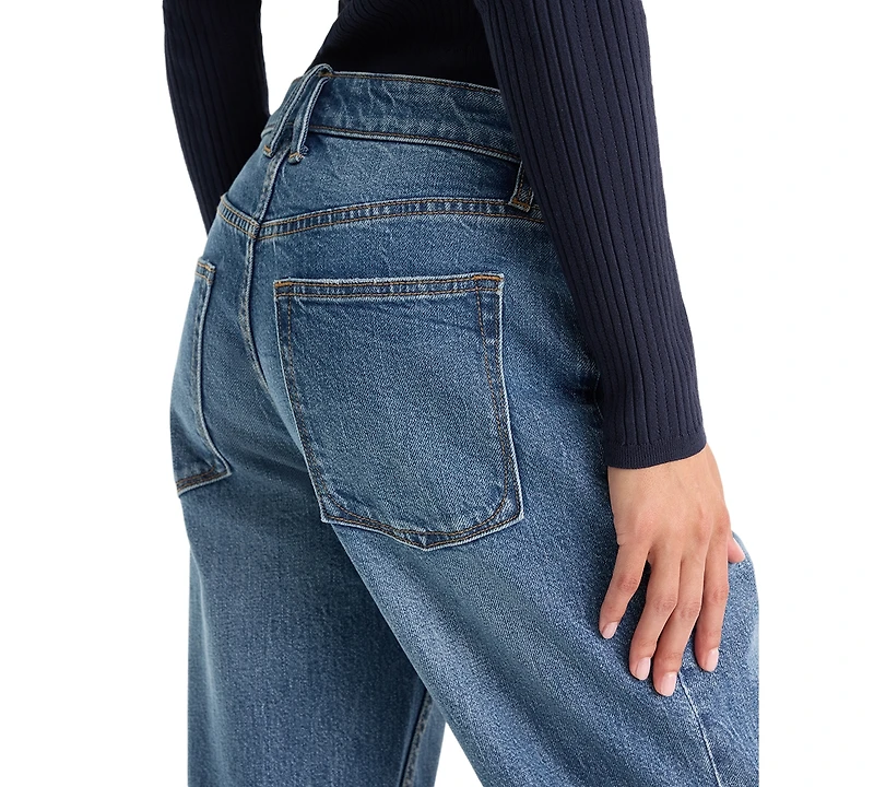 Good American Women's Mid-Rise Relaxed Jeans