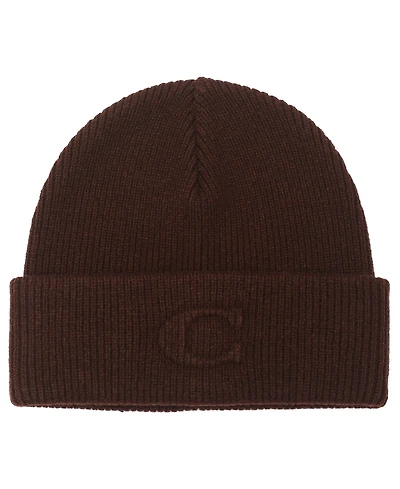 Coach Women's Embossed C-Knit Beanie Hat