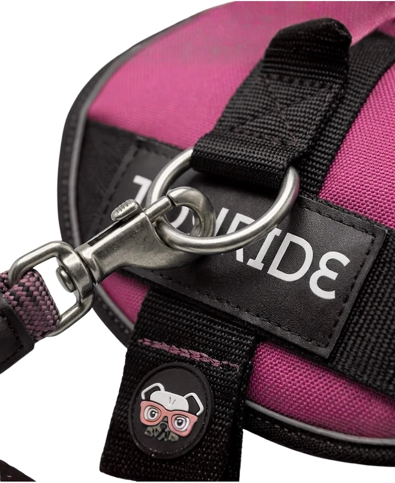 ProMounts Side Ring Dog Harness for Medium and Large Dogs, Reflective Escape-Proof No-Choke Vest with 3 Metal Leash Clips for Daily Walks | Pink