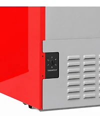 SnowlionPremium 65 L Solid Door Mini Refrigerator, Freestanding Under-Counter in Red